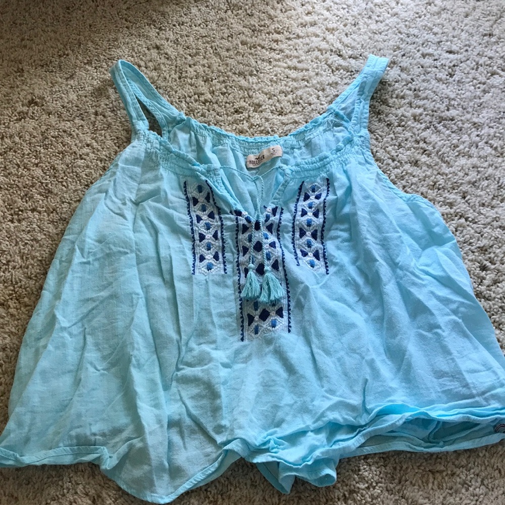 Turquoise Hollister top